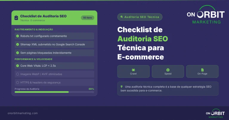 Lista de verificação de Auditoria SEO Técnica para E-commerce