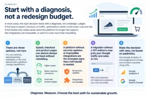 When the problem is conversion, another of the clear signs your ecommerce site needs a redesign